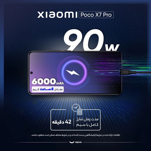 گوشی موبایل شیائومی مدل Poco X7 Pro دو سیم کارت ظرفیت 512 گیگابایت و رم 12 گیگابایت - گلوبال — تصویر ۶